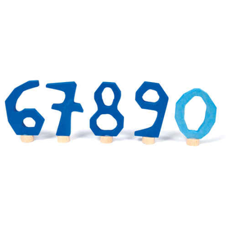 Birthday Number Set  6 to 0 Blue