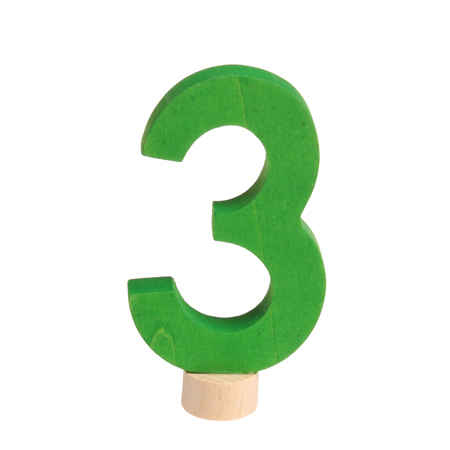 Simple Number 3 for Birthday Ring