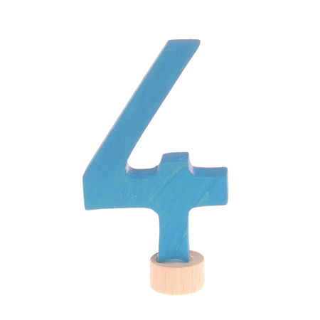 Simple Number 4 for Birthday Ring