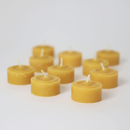 Beeswax Tealights for Celebration Ring 10 pcs