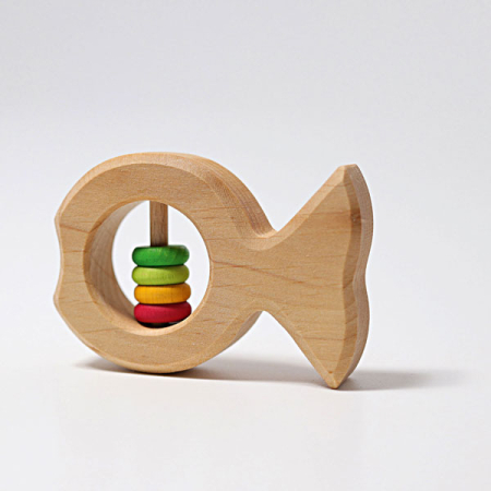 Rattle Fish Joschi with Colored Discs (Grimm's)