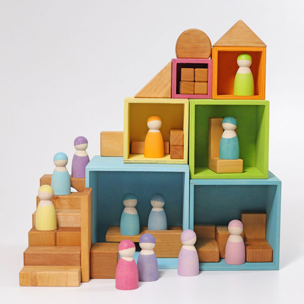 Large Stacking Boxes pastel (Grimm's)