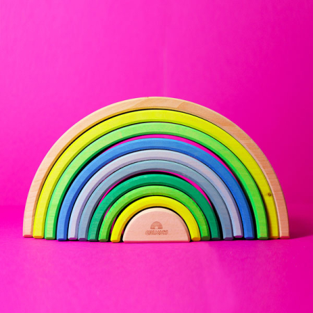 Grimm's X Neon Rainbow Stacking Tunnel neon-green (10 pcs.)