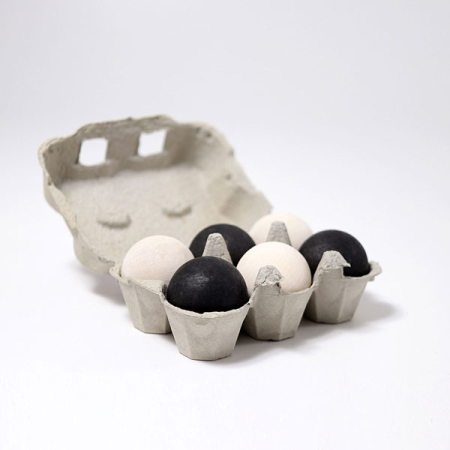 Six Wooden Balls Monochrome (Grimm's)