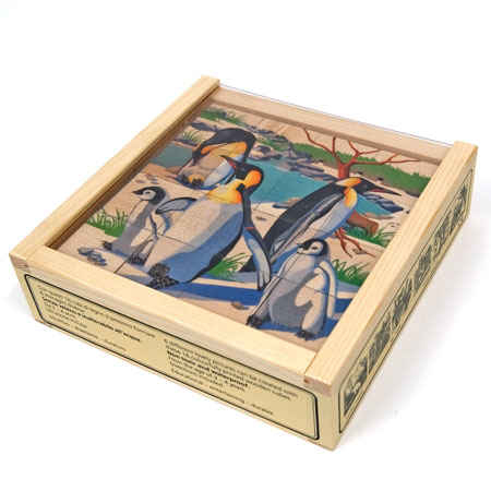 Zoo Scenes Picture Cube Puzzle 16 pcs (Atelier Fischer)