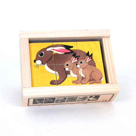 Animal Picture Cube Puzzle 6 Pieces (Atelier Fischer)