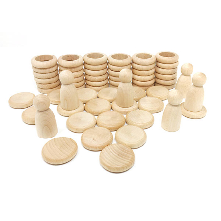 Grapat Nins Rings and Coins Sorting Game Natural