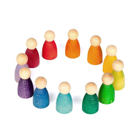 Grapat Twelve Nins Wooden Peg People
