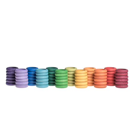 Grapat 72 Wooden Rings in 12 Colors