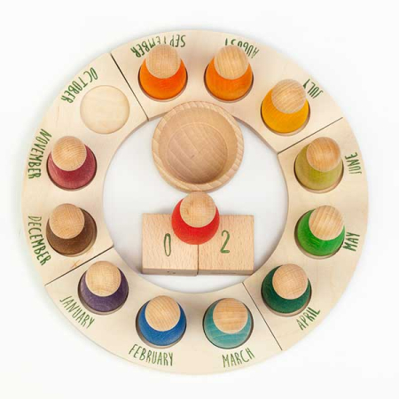 Grapat Perpetual Calendar with Peg Figures ENGLISH