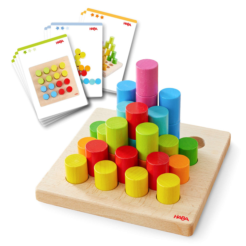HABA Rainbow Risers Cylinder Stacking Game