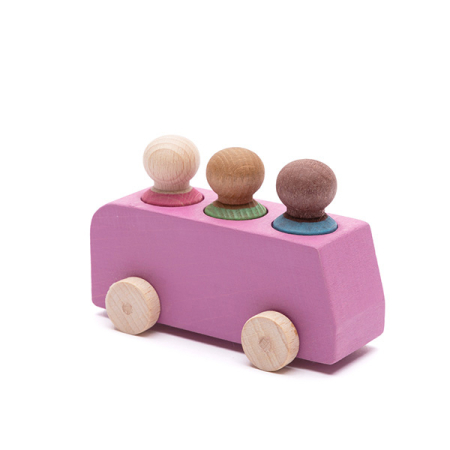 Lubulona Bus with 3 Figures- pink