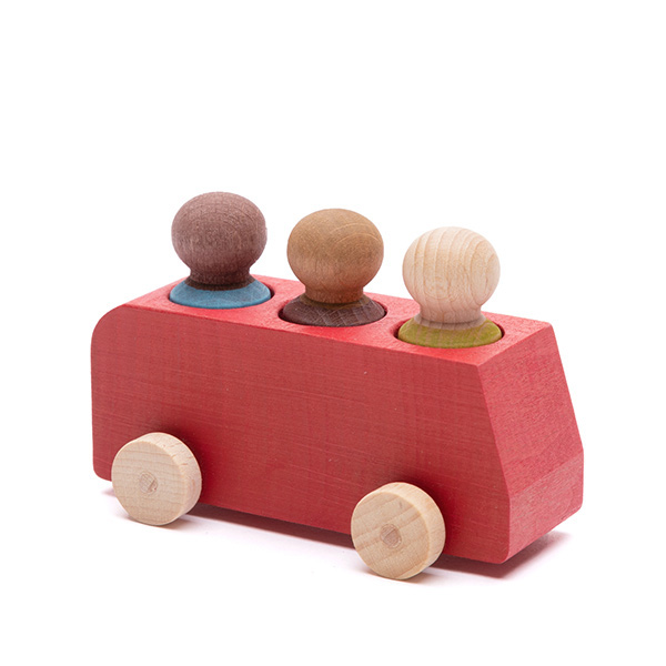 Lubulona Bus with 3 Figures - red