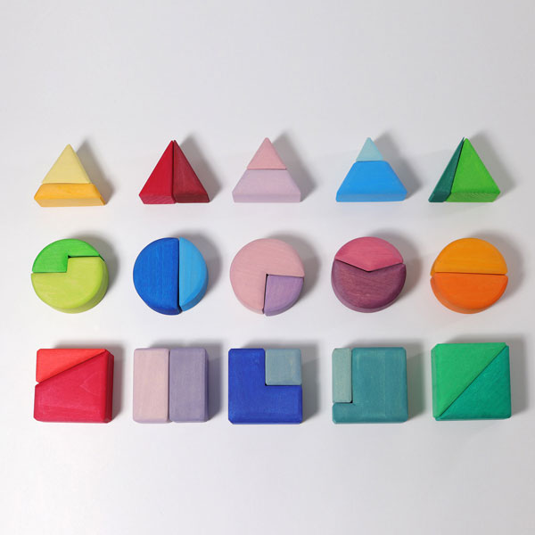 Building Set Triangle, Square, Circle (Grimm's)