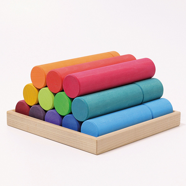 Large Building Rollers Rainbow (Grimm's)