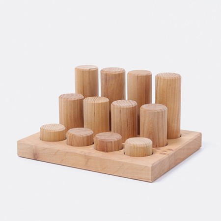 Stacking Game Small Natural Rollers (Grimm's) RETIRED