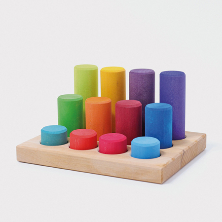 Stacking Game Small Rainbow Rollers (Grimm's)