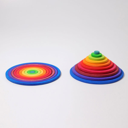 Grimm's Concentric Circles and Rings Building Set rainbow