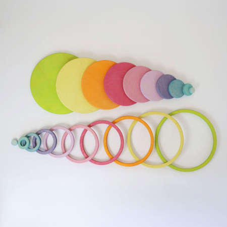 Grimm's Concentric Circles and Rings building set pastel