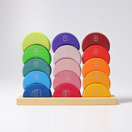 Moon Houses Stacking Game (Grimm's)
