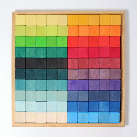 Grimm's Large Mosaic  (100 Wooden Building Cubes)