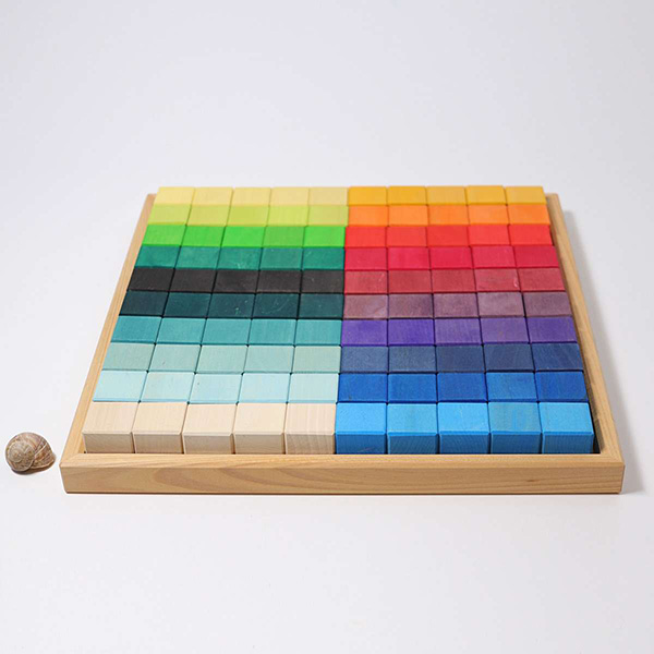 Rainbow Mosaic Square Colored Blocks