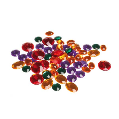 100 Small Acrylic Glitter Stones (Grimm's)