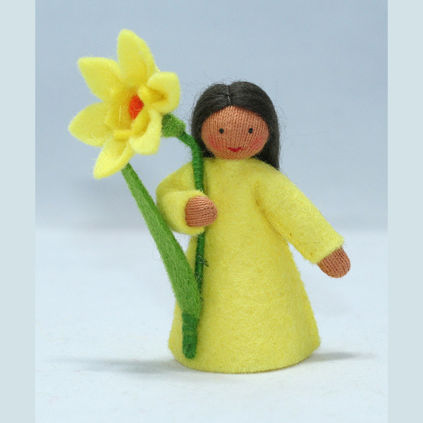 Yellow Daffodil Flower Fairy Holding Flower Medium
