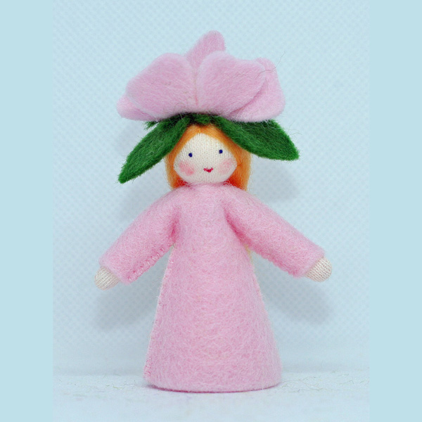 Sweet Briar Flower Fairy with Hat Felt Doll Light