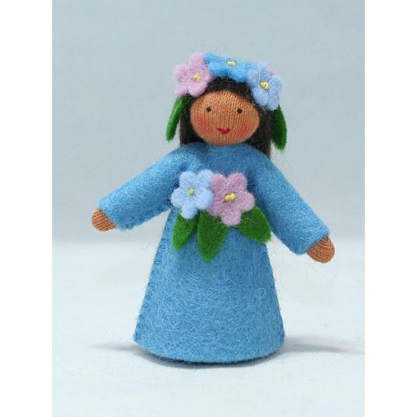 Forget-Me-Not Fairy Doll with Dark Hair