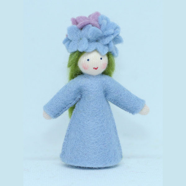 Hortensia Fairy Felt Doll with Flower Hat Fair