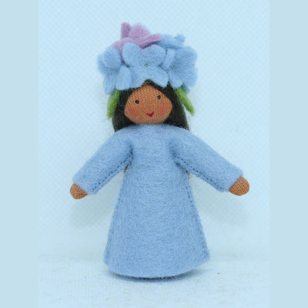 Hortensia Fairy Felt Doll with Flower Hat Medium