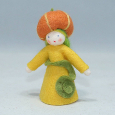 Pumpkin Fairy Felt Doll Light Skin