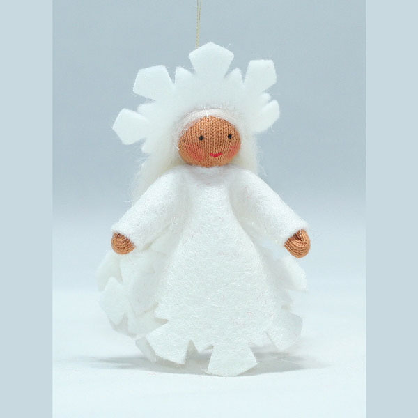 Snowflake Princess Hanging Felt Doll Ornament  medium
