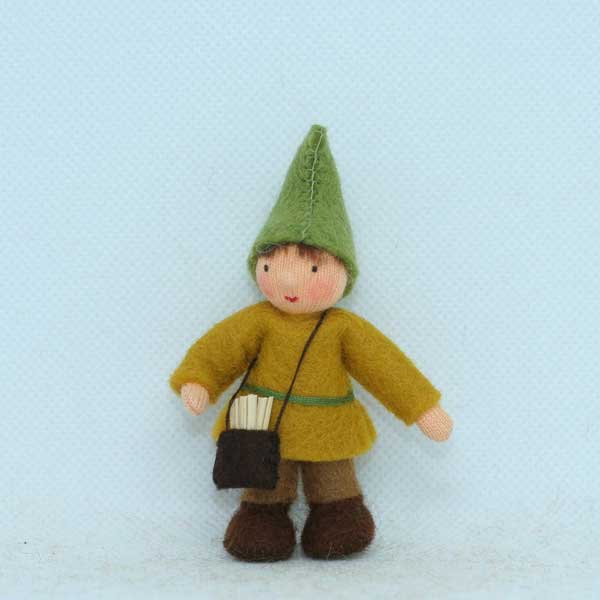 Forest Gnome Little Brother Felt Doll Fair