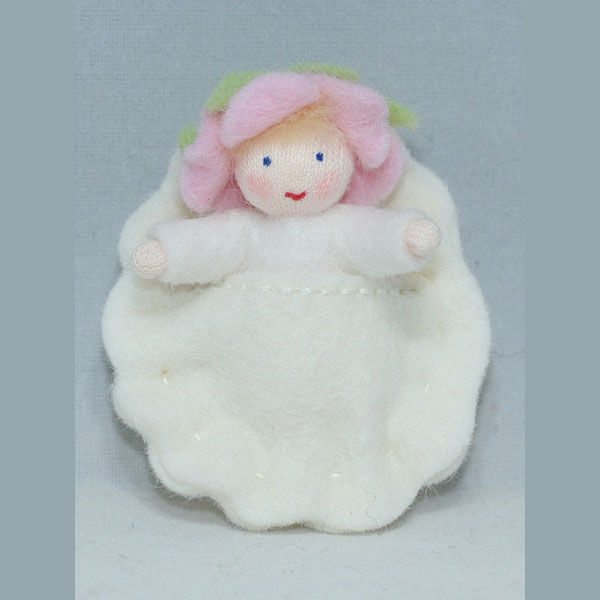 Flower Baby Felt Doll with Swaddle Sack and Pink Flower 20% off