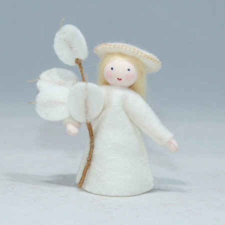Silver Dollar Flower Fairy Felt Doll Fair