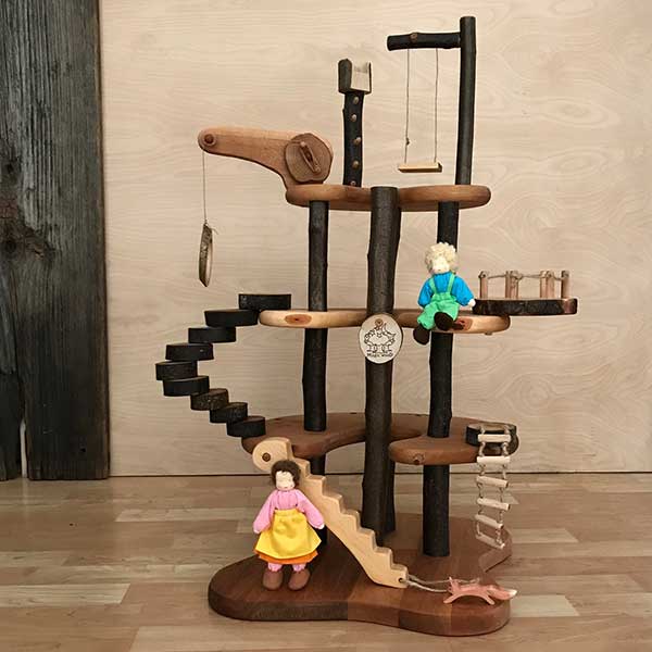 wooden doll tree house