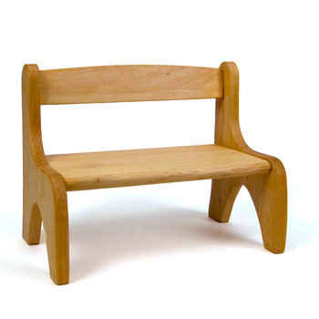 small wooden bench for dolls