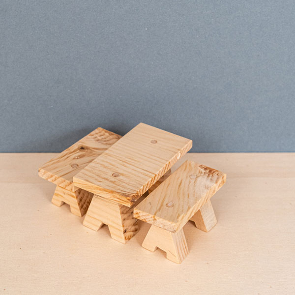 Dollhouse Table and Benches (Almana) 30% off