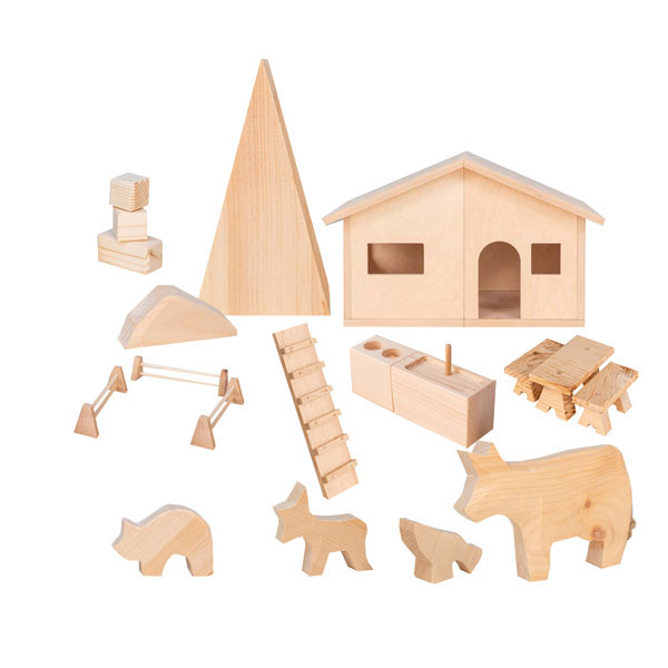 Dollhouse Barn, Accessories and Animals (Almana)