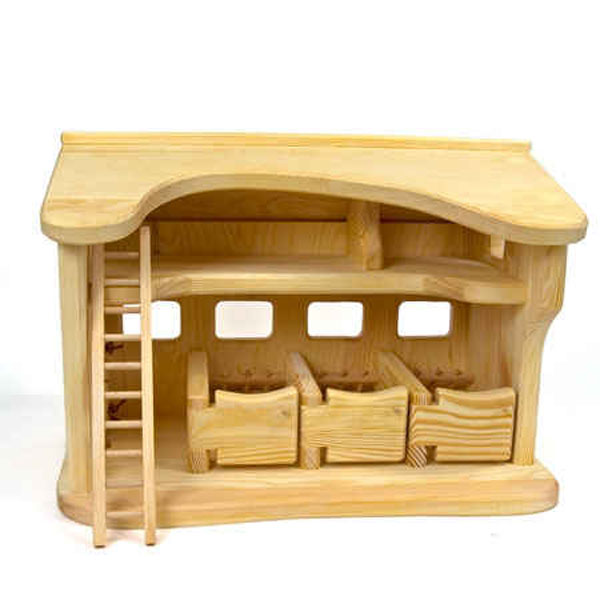 wooden horse barn toy