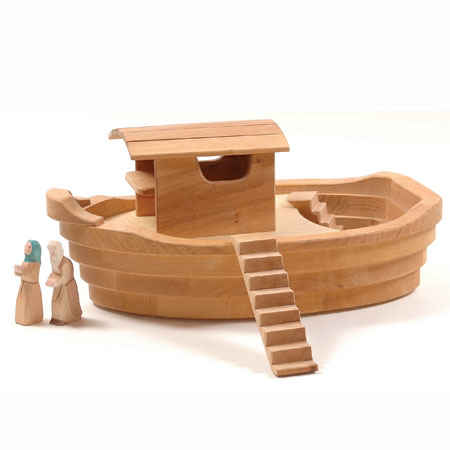 large wooden noah's ark toy