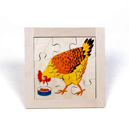 Chicken Jigsaw Puzzle of Wood (Atelier Fischer)
