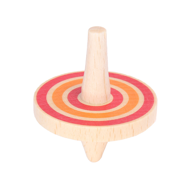 Spinning Top with Painted Rings