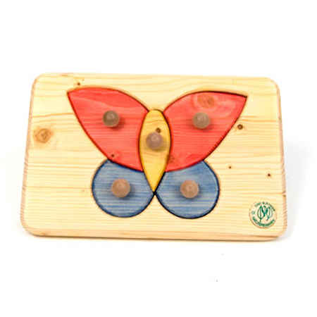 Butterfly Peg Puzzle of Wood
