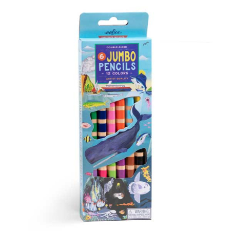Under the Sea 6 Jumbo Double Pencils (eeBoo)