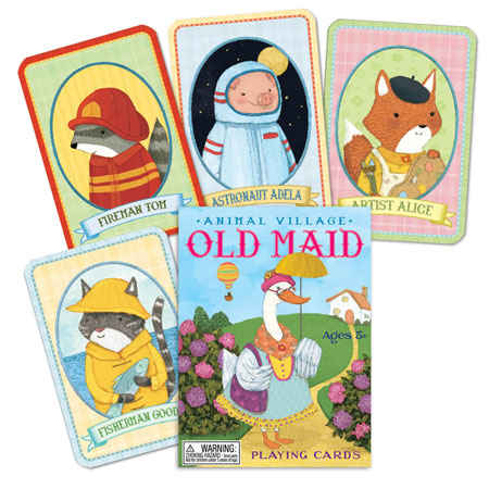 Lot de 4 Children's playing cards Games Old Maid ANIMAL SNAP Donkey & Snap 