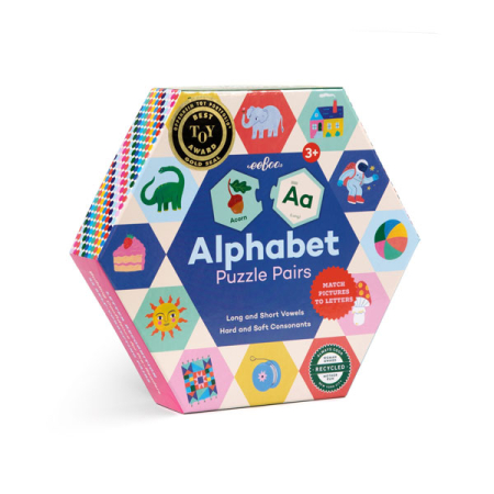 Alphabet Hexagon Puzzle Pairs (eeBoo)