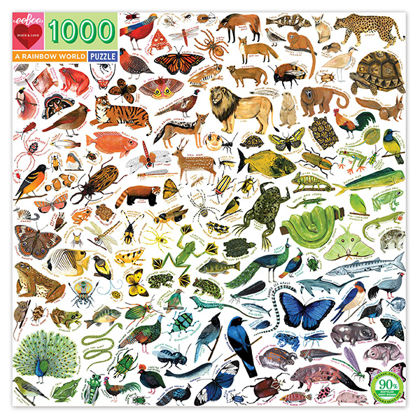 A Rainbow World 1000 Piece Jigsaw Puzzle (eeBoo)